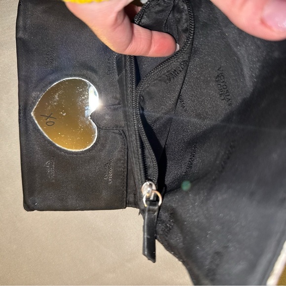 Victoria Secret Snake Print Y2K Mob Wife Wallet with Heart compact mirror - Picture 5 of 5